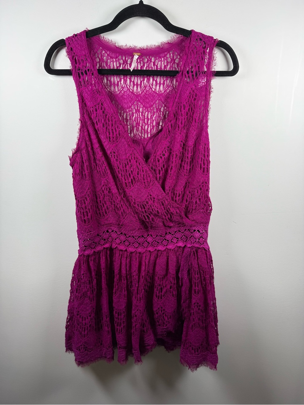 FREE PEOPLE | Bright Orchid Lace Dress Size XS